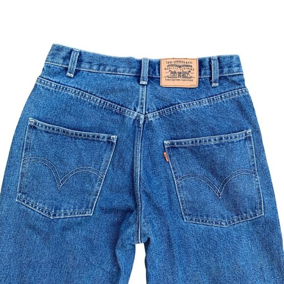 Vintage Orange Tab Levis Jeans Blue - Picture 2 of 14